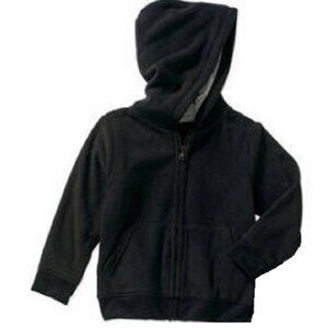 Garanimals Boys' Micro Fleece Zipper Hoodie Jacket Sweat Shirt (2t, Black) NEW